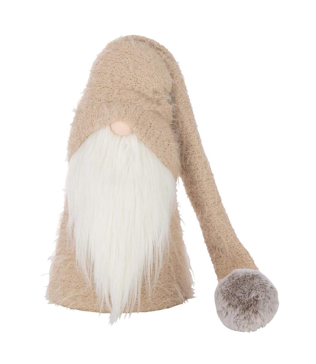 Père-Noël Gnome Déco Hiver 44cm Beige-1
