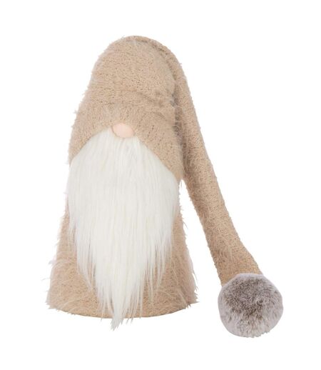 Père-Noël Gnome Déco Hiver 44cm Beige