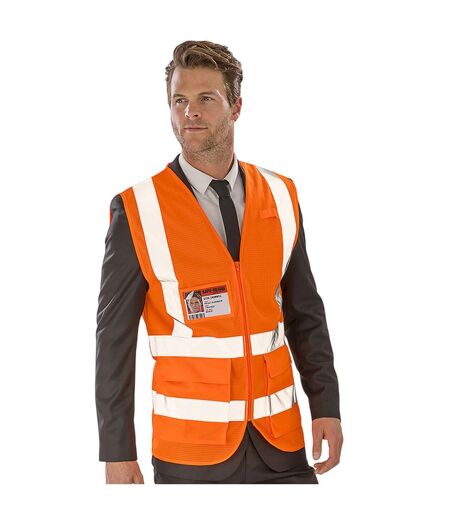 Gilet haute visibilité executive adulte orange fluo SAFE-GUARD by Result