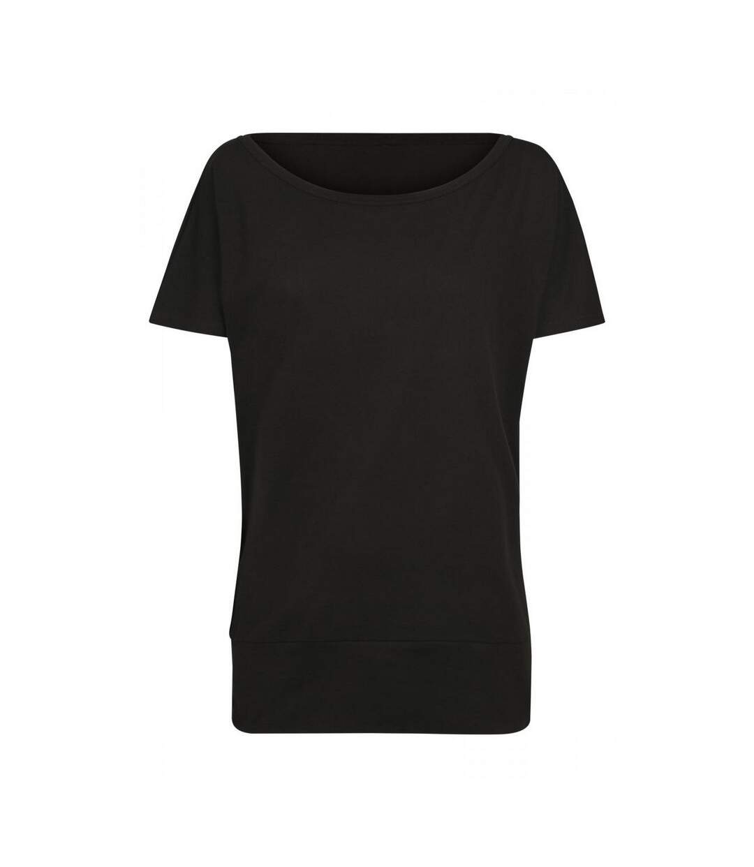 T-shirt Manches Chauve-souris Femme Noir Build Your Brand-1