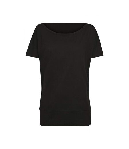 T-shirt Manches Chauve-souris Femme Noir Build Your Brand