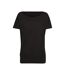 T-shirt Manches Chauve-souris Femme Noir Build Your Brand-1
