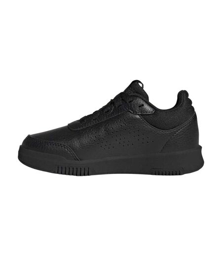 Boys Tensaur 3 Leather Trainers Triple Black Adidas