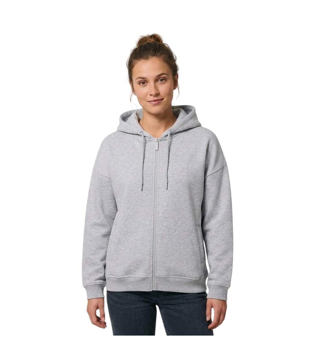 Veste À Capuche Femme Gris Chiné Chiné USA-4
