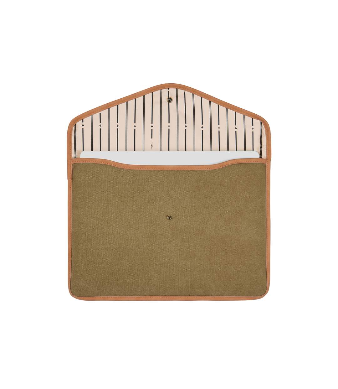 Bosler recycled canvas laptop sleeve one size green Vinga-3