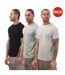 T-shirts Laven Homme Gris Gris Clair Noir Farah-1