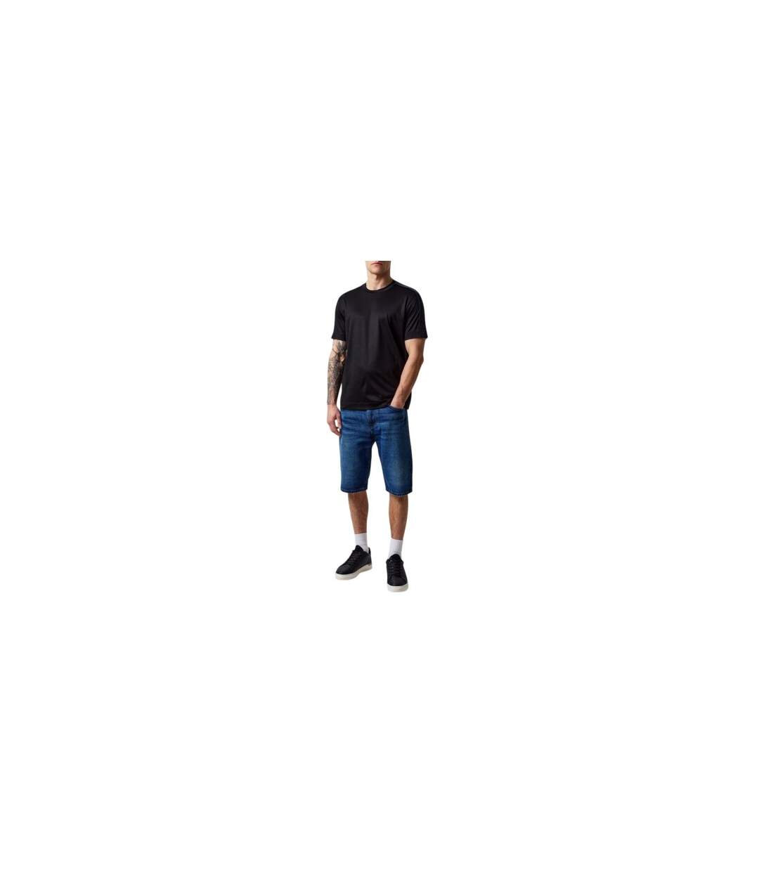 T-shirt Motif/style Bande Homme Noir Emporio Armani-1