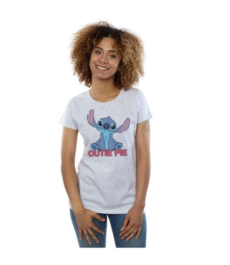 Disney T-shirt en coton Femmes/Ladies Lilo And Stitch Stitch Cutie Pie (Gris sportif) - UTBI25461