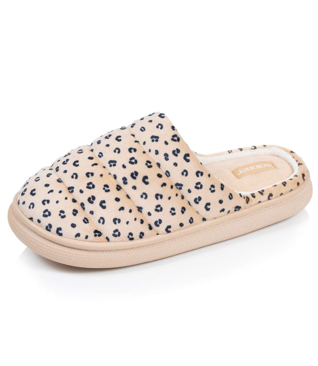Isotoner Chaussons Mules femme polaire semelle bloup extra confort-1