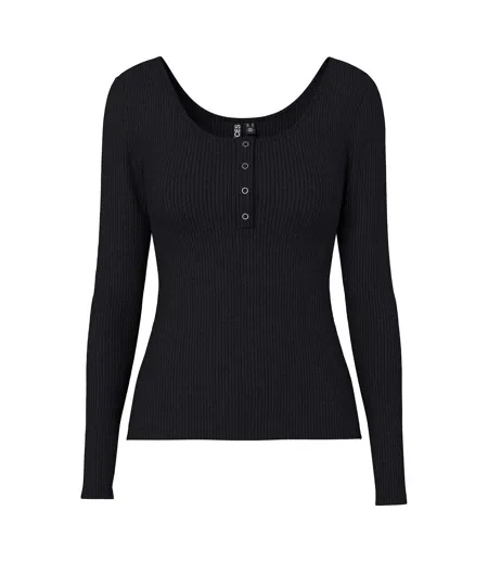 Haut Motif/style Côtelé Femme Noir Pieces