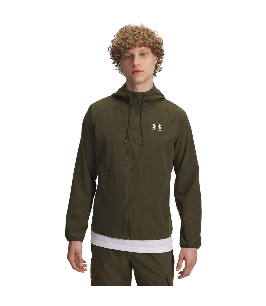Mens Vibe Woven Jacket Green Under Armour-1