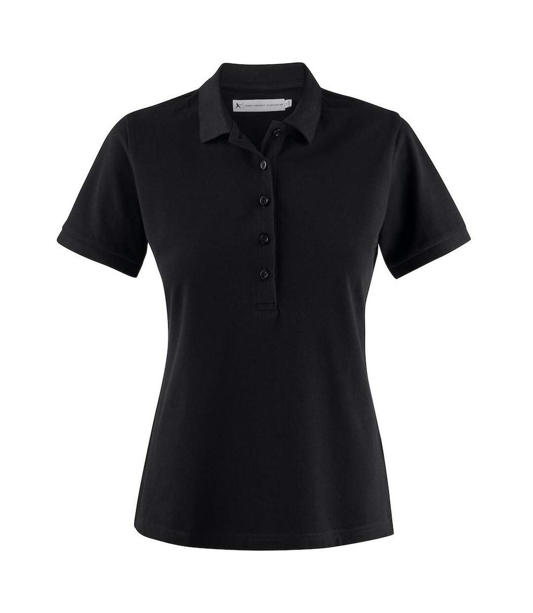 Womens/ladies Neptune Polo Shirt Black James Harvest-1