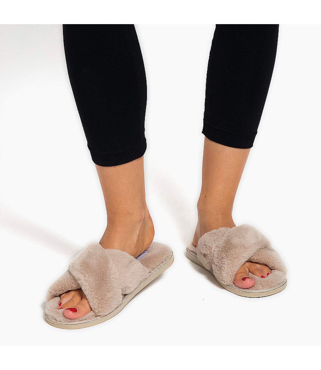 Ladies Novelty Bedroom House Open Toe Slippers with Back-3