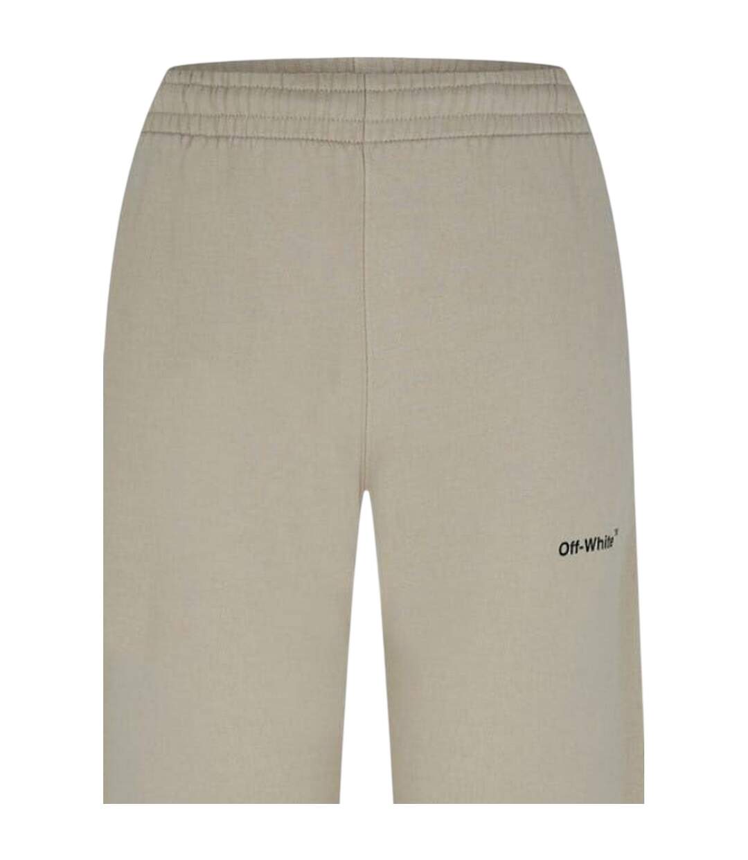 Mens Diagonal Jogging Bottoms Dark Sand Off White-4