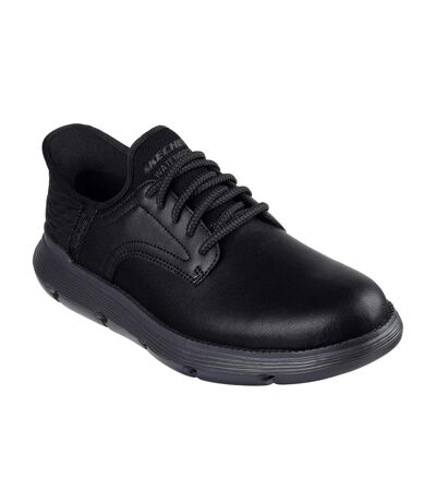 Mens garza duran leather trainers black Skechers