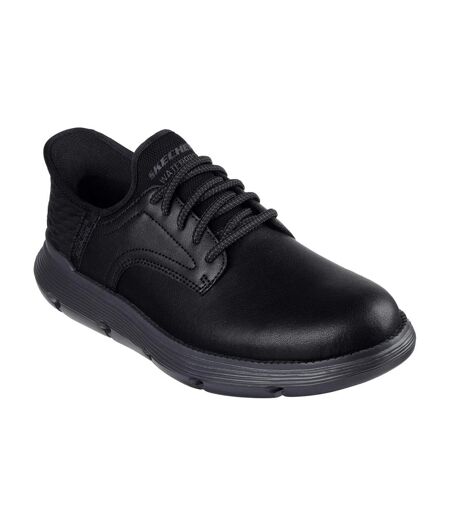 Mens garza duran leather trainers black Skechers