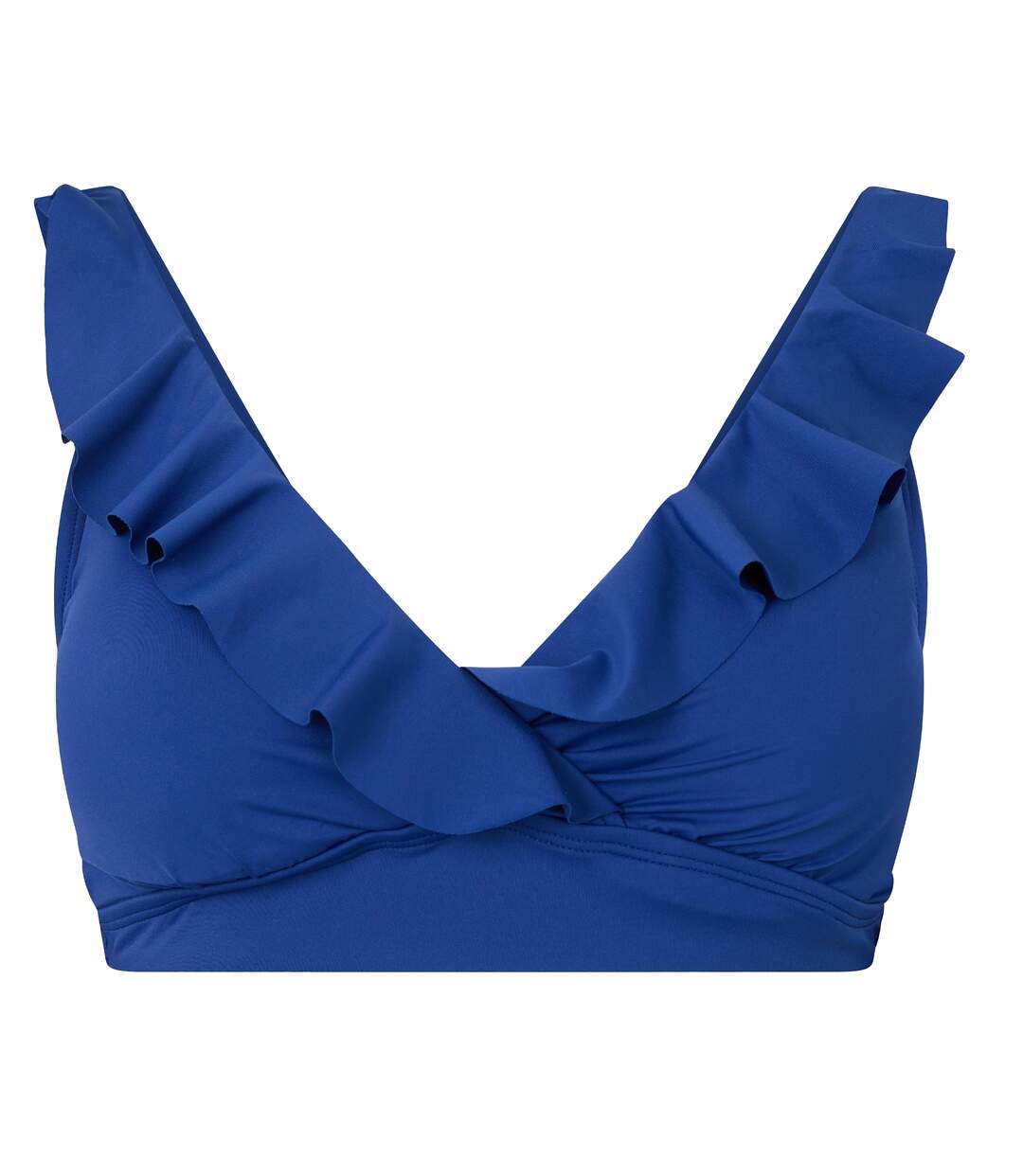 Haut De Maillot De Bain Motif/style Volanté Femme Bleu Saphir Ralph Lauren-2