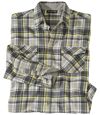 Men's Gray Checked Flannel Shirt Atlas For Men