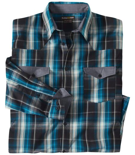 Men's Black Checked Shirt 