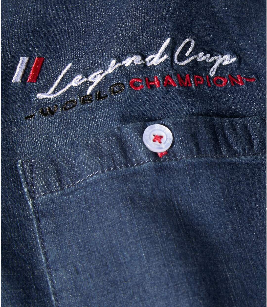 Chemise en Denim Stretch Brodée-5