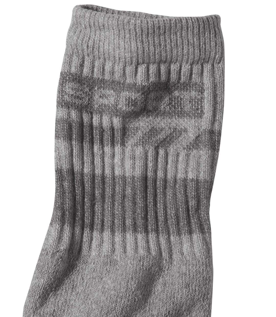 Pack of 4 Pairs of Men's Sports Socks - Burgundy Grey Indigo Atlas For Men