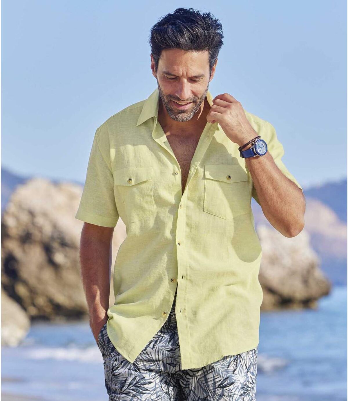 Sommerhemd Capri aus Leinen und Baumwolle Atlas For Men
