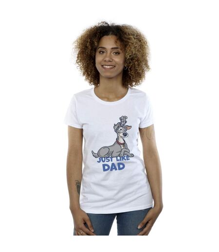Disney Femme/Ladies Lady And The Tramp Just Like Dad - T-shirt en coton (Blanc) - UTBI26177