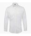 Premier Mens Signature Oxford Long-Sleeved Shirt (White) - UTPC7285