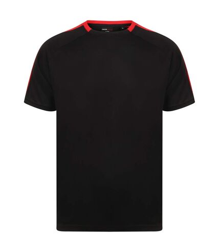 T-shirt team adulte noir / rouge Finden & Hales Finden & Hales