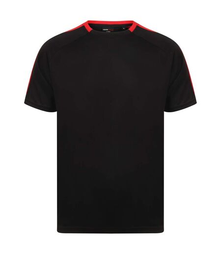 T-shirt team adulte noir / rouge Finden & Hales Finden & Hales