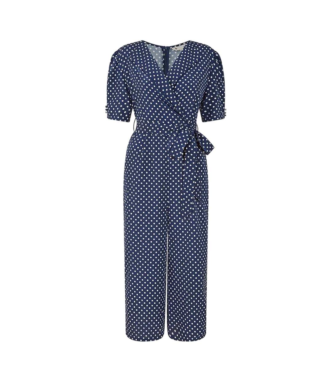 Combinaison Motif/style À Pois Femme Bleu Marine Yumi-2