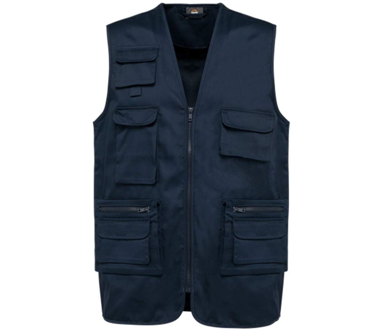 Gilet sans manches multipoches polycoton - Unisexe - WK609 - bleu marine-1