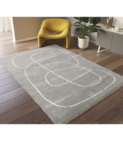 Tapis shaggy tissé motif abstrait AMORE 9