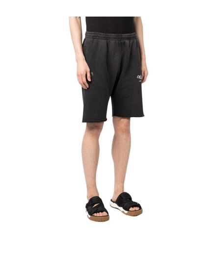 Unisex Adult Wave Off Sweat Shorts Black Off-White