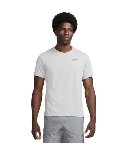 Mens Miler Swoosh Reflective Detail T-shirt Grey Fog Nike
