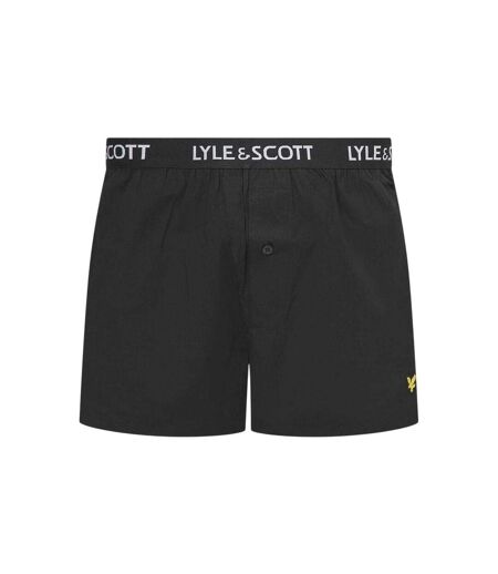 Lot De 2  Caleçons Avec Marque Sur Taille Homme Vert Kaki Noir Lyle & Scott