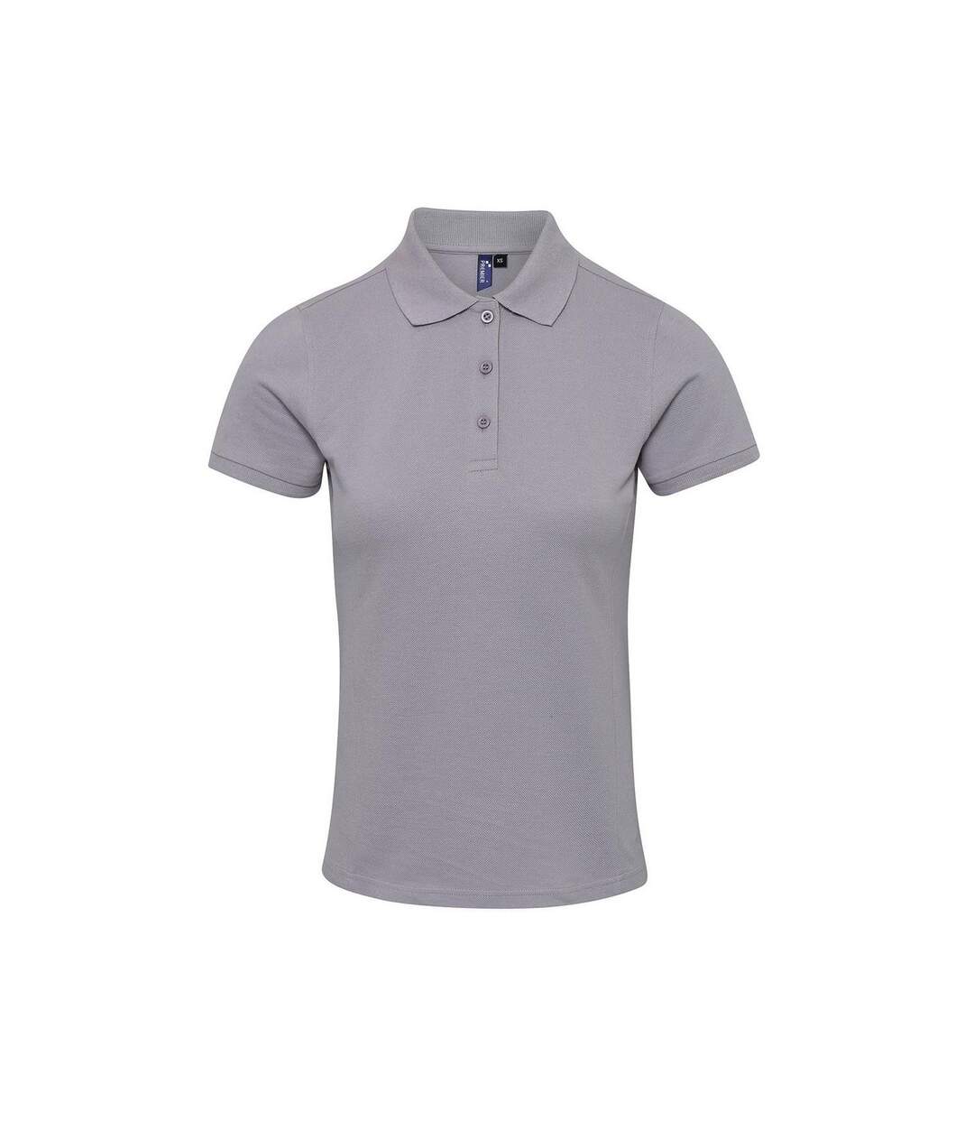 Womens/ladies coolchecker plus polo shirt silver Premier-1