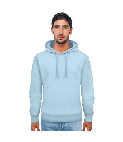 Mens Ringspun Cotton Hoodie Light Blue Casual Classics