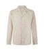 Mens Linen Long-sleeved Shirt Oatmeal Belier-1
