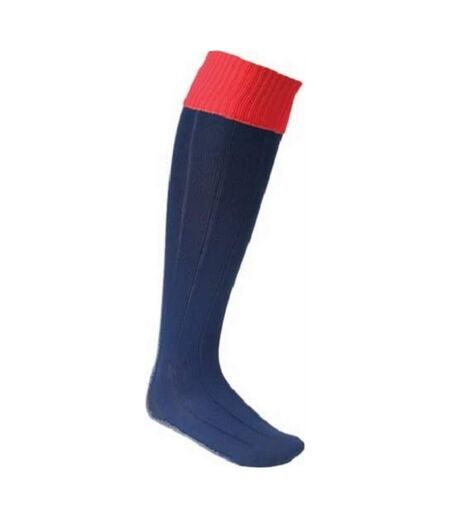 Euro - Chaussettes de foot - Homme (Bleu marine / Rouge) - UTCS1206