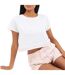 Ensemble De Pyjama Court Motif/style À Rayures Weekend Mode Femme Blanc Corail Brave Soul-4