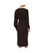 Robe Longue Plissé Marron Femme Object Shila - L