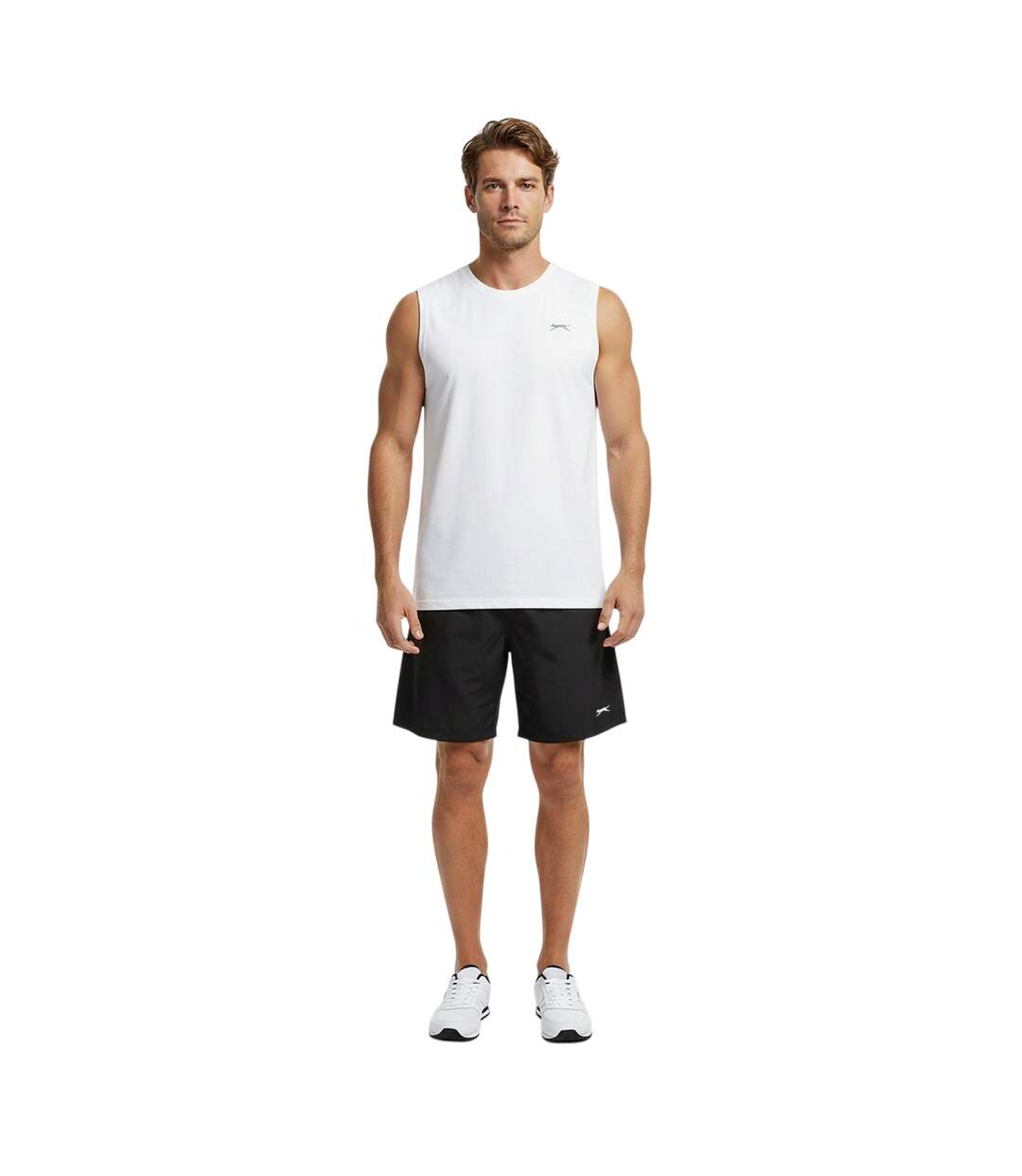 Mens Logo Shorts Black Slazenger-1