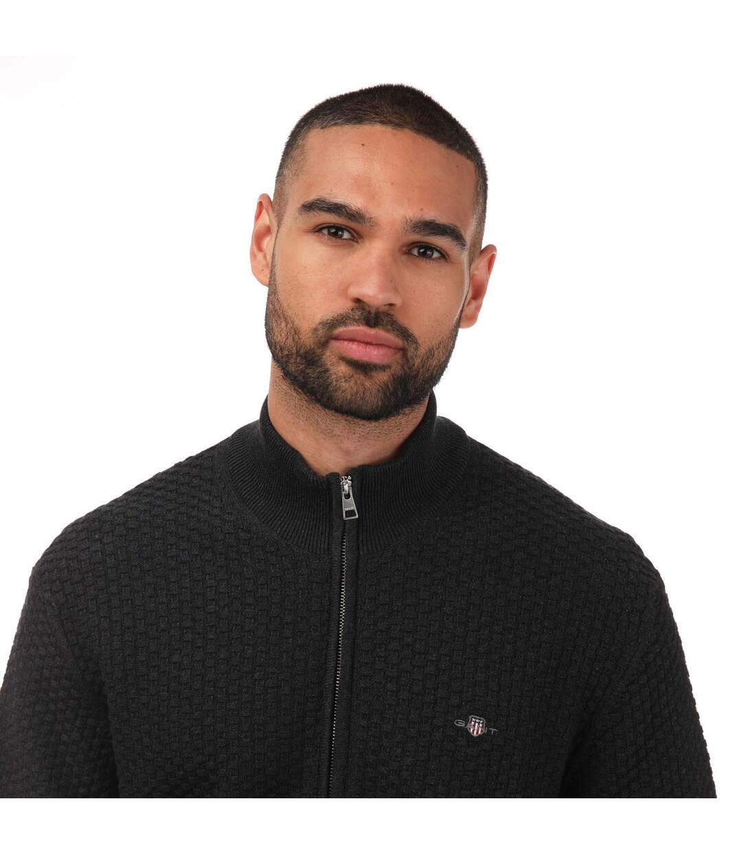 Cardigan homme charbon Gant-3