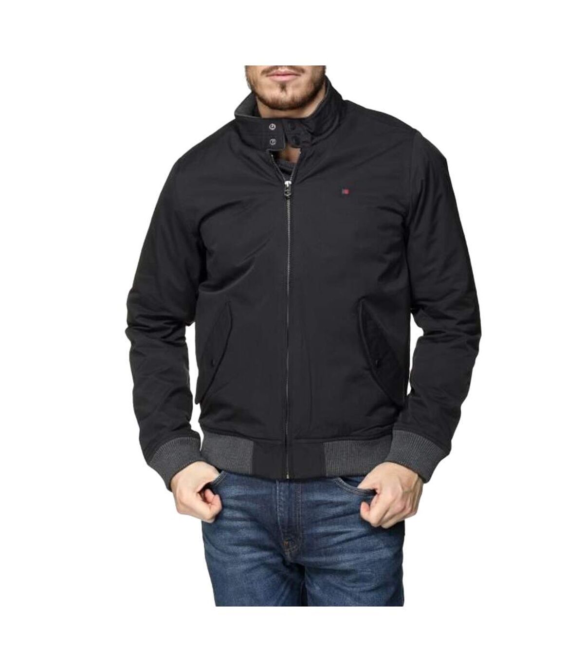 Blouson Noir Homme Teddy Smith B-SACHA