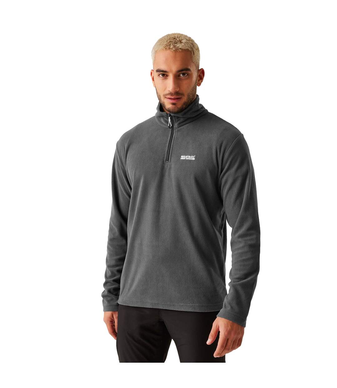 Regatta Great Outdoors Mens Thompson Half Zip Fleece Top (Iron) - UTRG1390-4