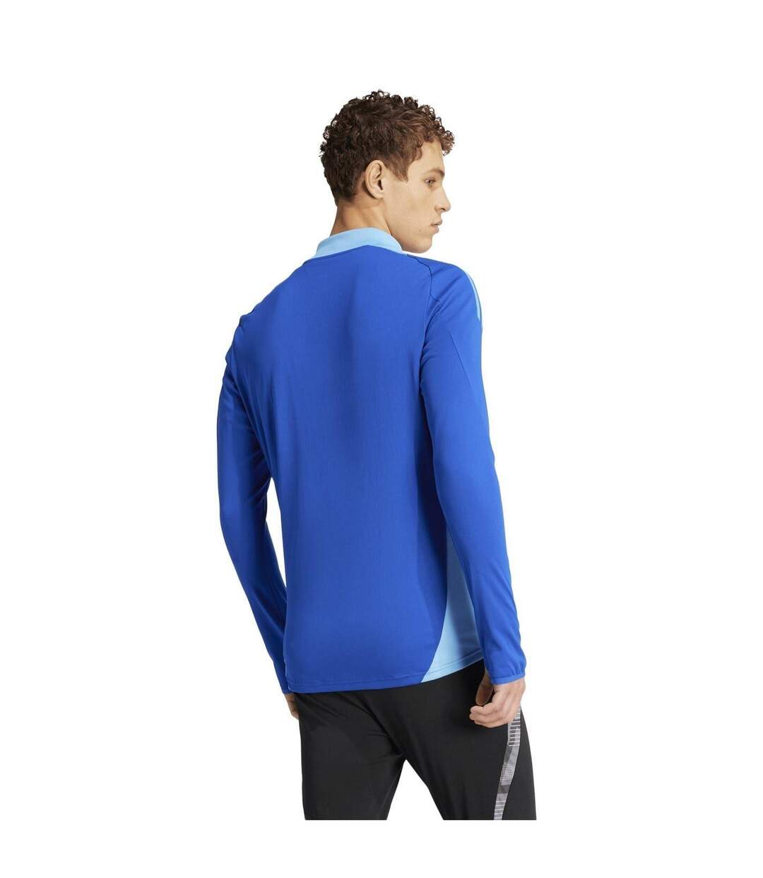 Mens Half Zip Long-sleeved Jersey Royal Blue Adidas-3