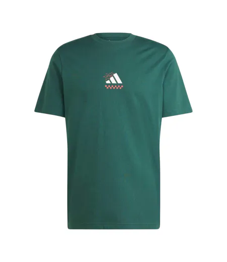 Mens Pizza Cotton T-shirt Green Adidas