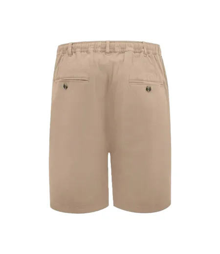 Mens Spencer D555 Stretch Elasticated Waist Kingsize Shorts Stone Duke