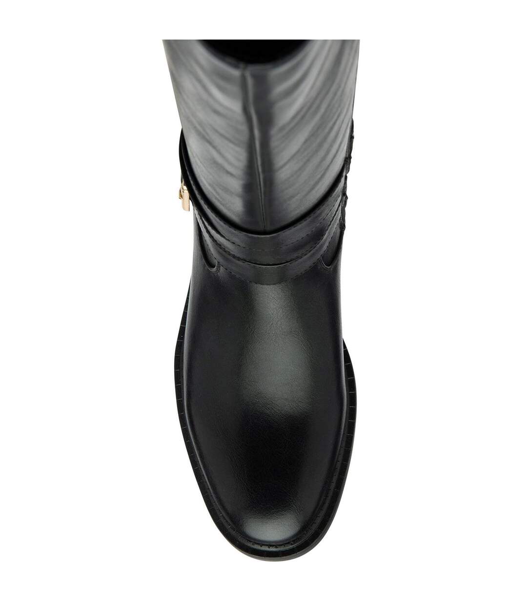 Womens/ladies Freya Leather Knee-high Boots Black Lotus Shoes-4